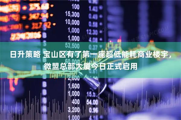 日升策略 宝山区有了第一座超低能耗商业楼宇，微盟总部大厦今日正式启用