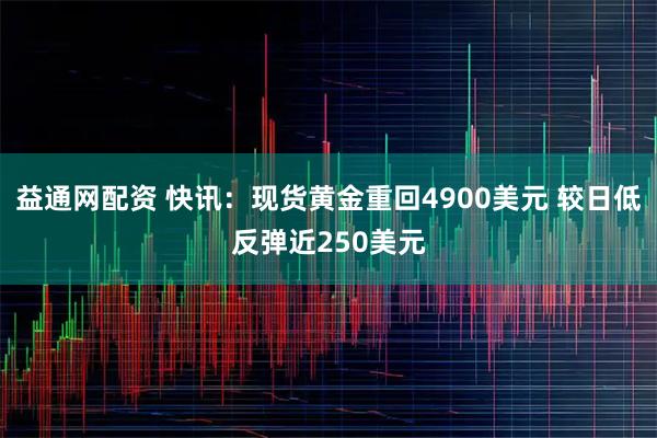 益通网配资 快讯：现货黄金重回4900美元 较日低反弹近250美元