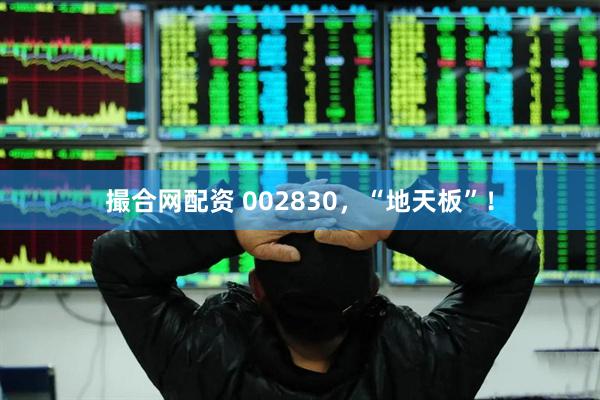 撮合网配资 002830，“地天板”！